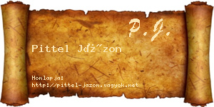 Pittel Jázon névjegykártya